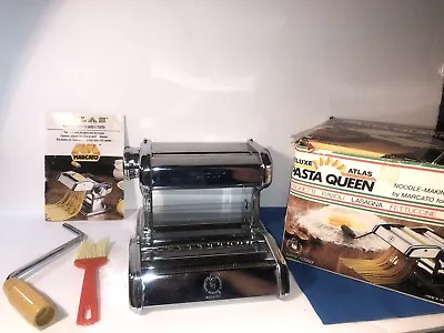 Deluxe Atlas Pasta Queen Noodle Making Machine Marcato Himark Italy Model 150 • $49.99