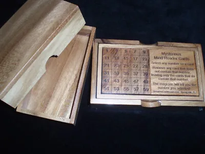 Mysterious Mind Reader Cards All Wood In Box Set- Magic • $31.50