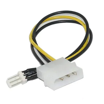 20cm Molex (LP4) Male To 3-pin PC Fan Power Adapter Cable / Cord / Wire • $4.33