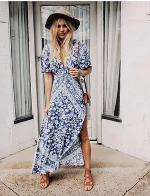 $149 • Buy Spell And The Gypsy Lolita Cutout Maxi Dress In Bluebelle XS Blue