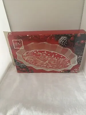 Mikasa Sweet Dish Silent Night Oval Serving Plate 12  Platter Christmas • $16