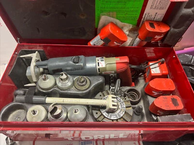 $2299.99 • Buy 12V Milwaukee T-Drill T-D55C Copper Pipe & ND-54 Notcher 6 Bits ED4U 2150
