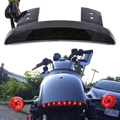 Smoke Chopped Fender Edge Motorcycle LED RED Brake Rear Tail Lights For Harley • $19.99