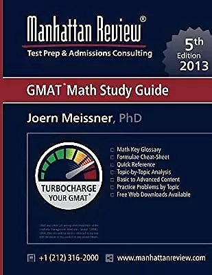 Manhattan Review GMAT Math Study Guide [5th Edition] Meissner Joern & Manhatta • £7.27