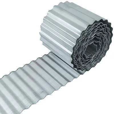 Woodside Galvanised Steel Lawn/Path Border Edging Flexible Fence Rolls • £9.99