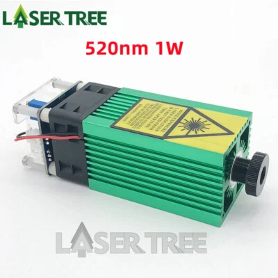 LASER TREE 520nm 1W Green Engraving Laser Module High Power Laser Head • $205.54