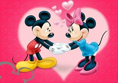 Disney Mickey And Minnie Mouse A4 Art Print Photo Picture Wedding Gift • £4