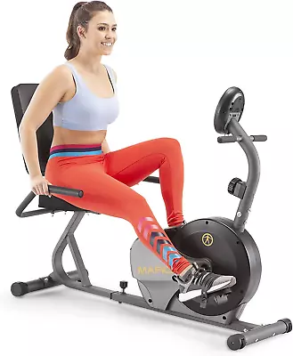 Magnetic Recumbent Bike With Adjustable Resistance And Transport Wheels NS-716R • $280.99