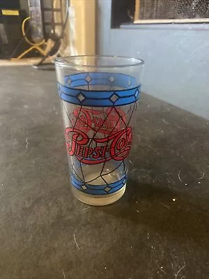 Vintage 1970’s Pepsi-Cola Tiffany Style Stained Glass  Collectible Tumbler Cup • $6