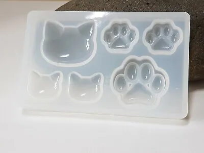 £3.99 • Buy Cat Silicone Resin Casting Mould Pendant Jewellery UV Epoxy Mould Craft DIY