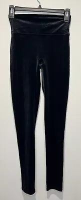 Spanx Womens Size S Black Velvet Leggings High Rise 2070 • $24