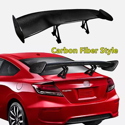 US TYPE-3 Universal 57  Carbon Fiber Adjustable Rear Trunk GT-Style Spoiler Wing • $110