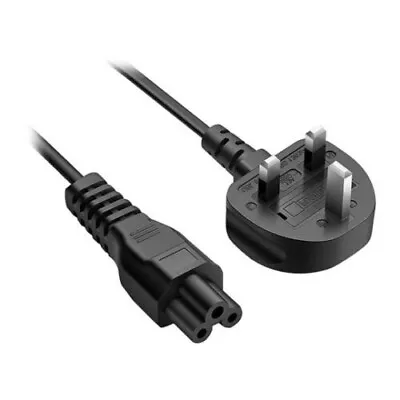 1.5m UK Mains 13A 3pin Plug Lead To IEC C5 Clover Leaf Laptop Power Cable Cord • £4.99