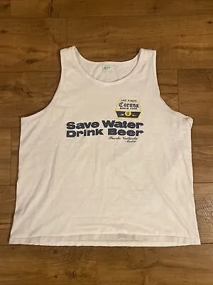 Vintage Corona Shirt Tank Top “Save Water Drink Beer” Large - Free Shipping • $15.99
