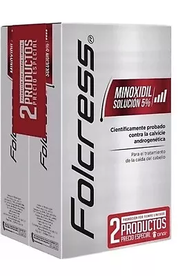 2x Folcress Hair Loss Treatment/ Solucion Para Caida De Cabello/ Minoxidil 5% • $56.99