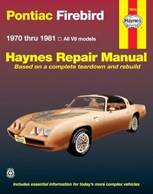 Pontiac Firebird V8 (1970-1981) Haynes Repair Manual (USA) • $30