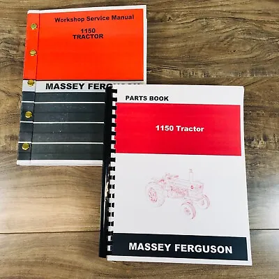 Massey Ferguson 1150 Tractor Service Parts Manual Repair Shop Set Workshop Book • $66.97