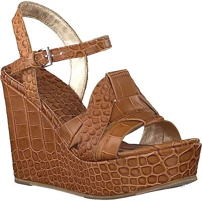 KENNEL & SCHMENGER Sandals High-Heeled Shoes Vivi Crocodile 73250 Braun Gr.38 • $268.68