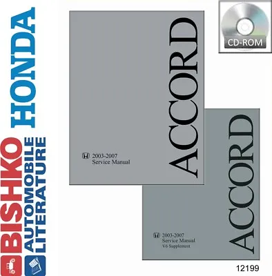 $77.39 • Buy 2003-2007 Honda Accord Shop Service Repair Manual CD W/ V6 Supplement