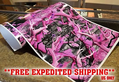 Girl Camo Decal Made From 3m Wrap Vinyl Muddy Print Camouflage Hot Pink New! • $24.95