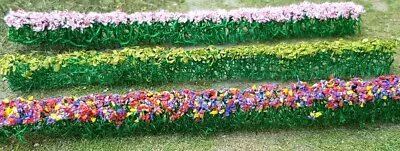 MP SCENERY 6 Mixed Hedges N Gauge Flower Hedge Railroad Farm Layout Handmade • $7.90