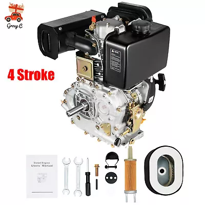 Heavy Duty 10HP 4 Stroke Diesel Engine Single Cylinder 1  Shaft Air-Cooled 418CC • $449.10