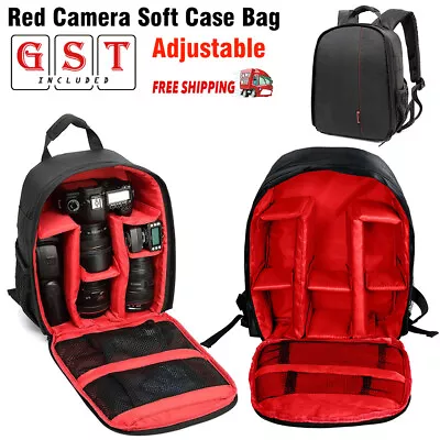 Waterproof DSLR SLR Camera Soft Case Bag Backpack Rucksack For Canon Nikon Sony • $21.05