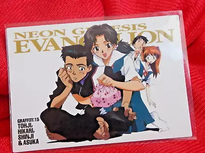 1998 Evangelion Tohji Hikari Asuka & Shinji Trading Card Gr15 Anime Bandai Uk 🚚 • £7.99