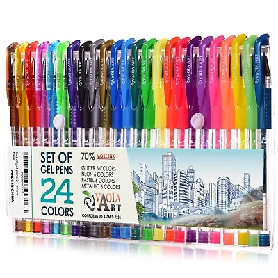 Color Gel Pens 24 Gel Pens Gel Pens For KidsPen Sets For Girls For Spirograph • $10.99