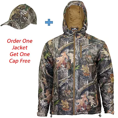 Men's Mossy Oak Kanati Hunting Fishing Hiking Camping Camouflage Hoodie Jacket • £27.99