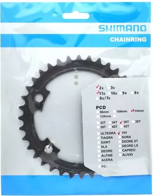 Shimano 105 FC-R7000 Chainring 36T For 52-36T Black 11 Spd FC-R8000 Usable • $30.56