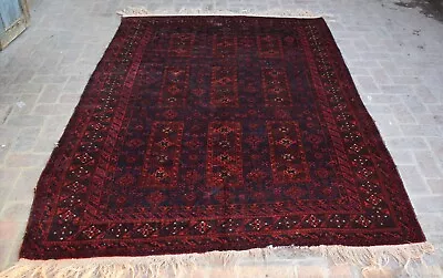 6'7 X 9'7 Hand Knotted Vintage Afghan Tribal Baluchi Persian Wool Area Rug 7x10 • $769.50