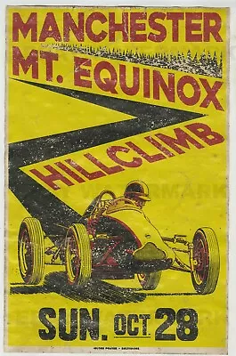 1950s Cooper MK V Mt. Equinox Hillclimb Vermont Vintage Race  Poster 11x17 • $19.99