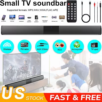 Soundbar Bluetooth Speaker System Wireless Stereo Home Theater Surround W/Remote • $30.99