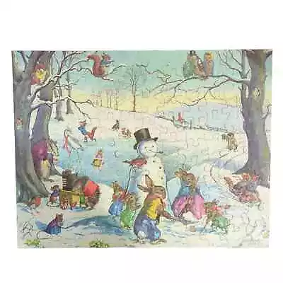 Vintage 1950's Tuco Winter Games Molly Brett 108 Pc Triple Thick Jigsaw Puzzle • $39.99