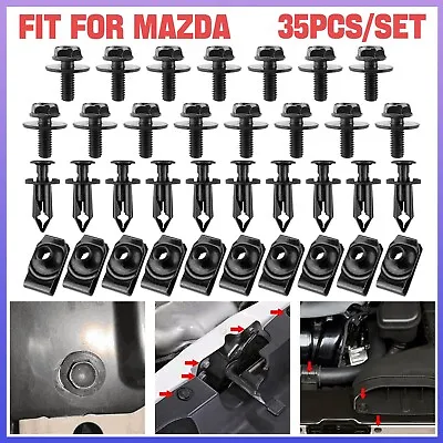 For Mazda Body Bolts & U-nut Clips M6 Engine Cover Undertray Splash Shield Guard • $10.99