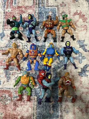 Lot Of 11 Vintage 1980's Motu He-man Masters Of The Universe Action Figures • $49.99