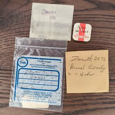 Zenith Watch Parts Small Lot Inc Cal 2572 106 And 71 (CX52) • £22.99