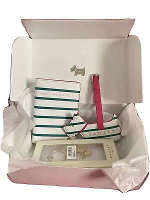 £49.99 • Buy Radley Beach Rise Passport Holder Luggage Tag Key Ring Gift Boxed BNWT