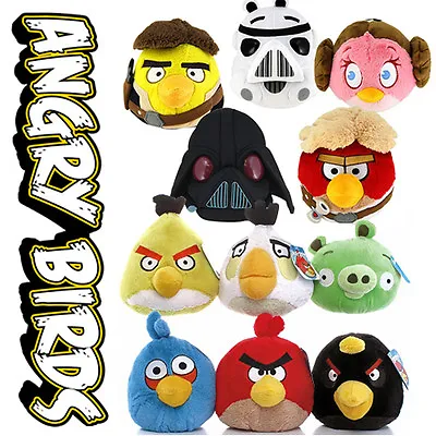 Official 6  Angry Birds Cosy Plush Toy Soft Kids Gift Pig Toys Fun Cuddly New • £3.95