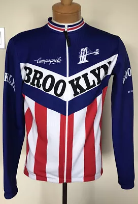 $49.99 • Buy VINTAGE Brooklyn Giordana LARGE 4-510 Made In ITALY Cycling Shirt RED WHITE BLUE