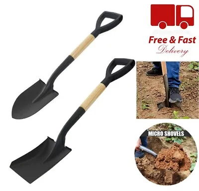 £8.99 • Buy Micro Shovel Round Nose Mouth 680mm Mini Garden Digging Spade UK