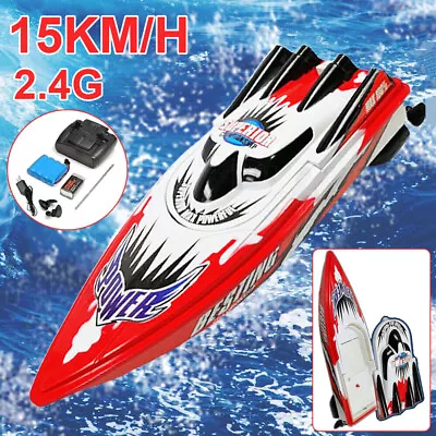 2.4G RC Speed Boat Remote Control High Speed Racing Boat Outdoor Racing Ship Toy • $28.99