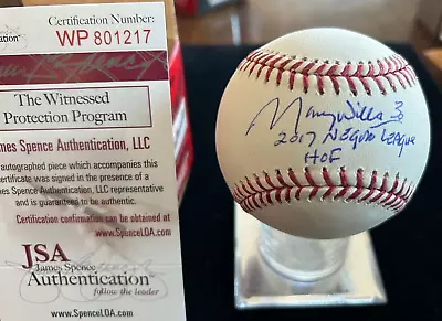 Maury Wills Signed MLB - 2017 Negro League Hall Of Fame Inscription Dodgers  JSA • $139