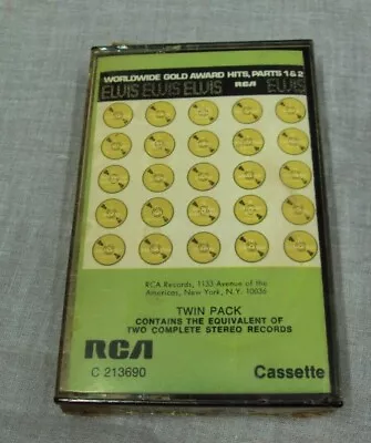 ELVIS PRESLEY Cassette Tape ~ WORLDWIDE GOLD AWARD HITS PARTS 1 & 2 ~ C213690 • $14.99