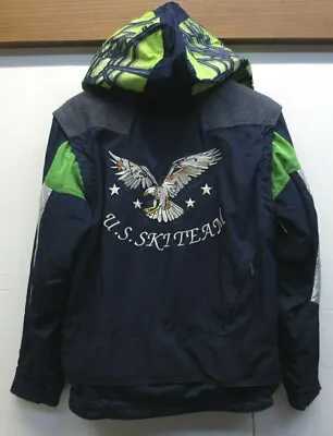 Vtg Boy's Spyder USA Ski Team Jacket Vest Embroidered Eagle Thinsulate Sz 18 • $102.59