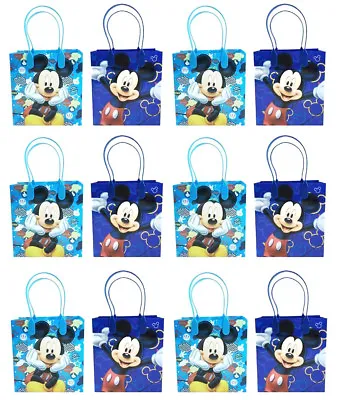 Disney Blue Mickey Mouse - Kid's Party Loot Bags Birthday Goody Fun Gift Bag • $16.99