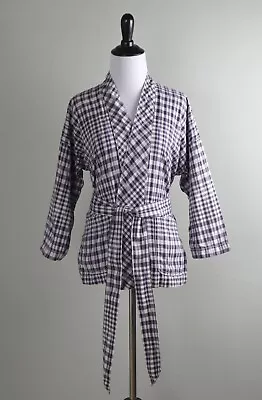 MADEWELL J.Crew $128 Plaid Tie Waist Belted Light Casual Jacket Top Size XS • $14.99