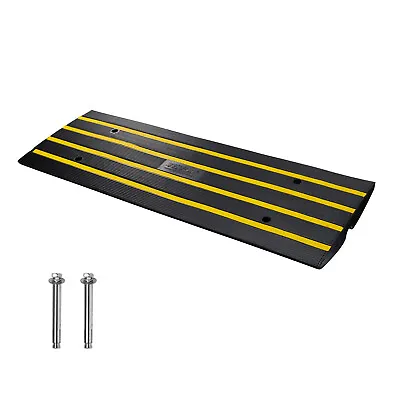 VEVOR Curb Ramp Rubber 122 X 40.5 X 6.5cm Driveway Ramp 33069 Lbs/15 Tons • $116.99