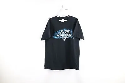 $31.45 • Buy Vintage Mens Large Faded F-35 Lightning II Fighter Jet Double Sided T-Shirt